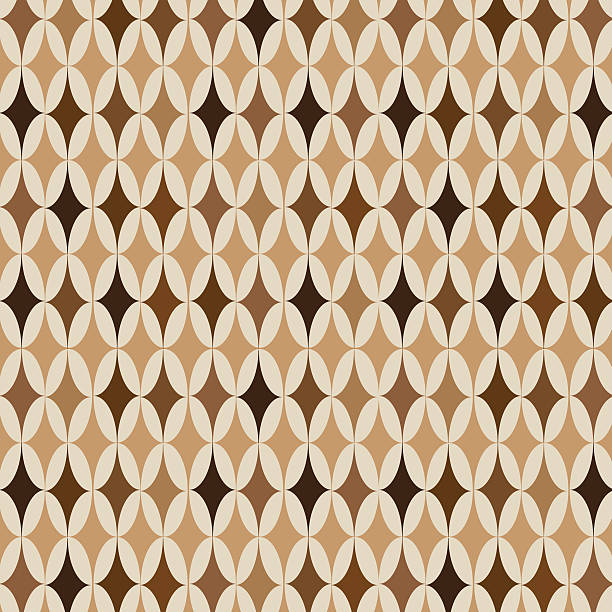 복고풍 장식 배경. - pattern backgrounds beige retro revival stock illustrations