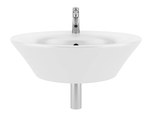 ceramic bathroom sink isolated on white background ceramic bathroom sink isolated on white background bathroom sink photos stock pictures, royalty-free photos & images