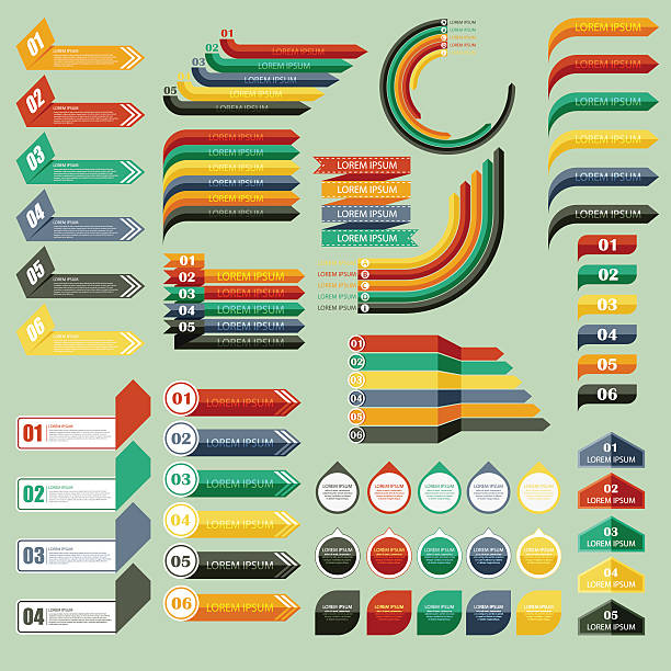 Set elements of infographics vector art illustration