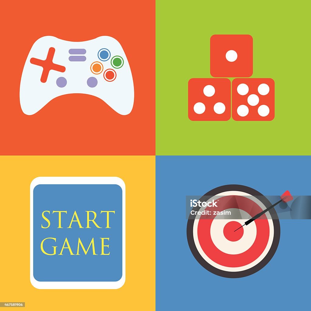 Game Visual Symbol Game Symbol Stock Illustration - Download Image Now - 2015, Brand Name ...