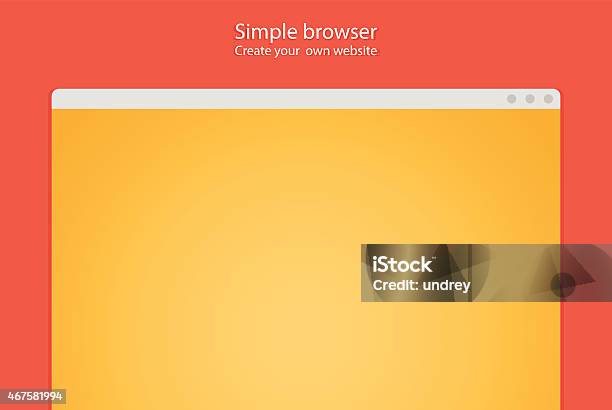 Simple Browser Window Create Website On Red Background Stock ...