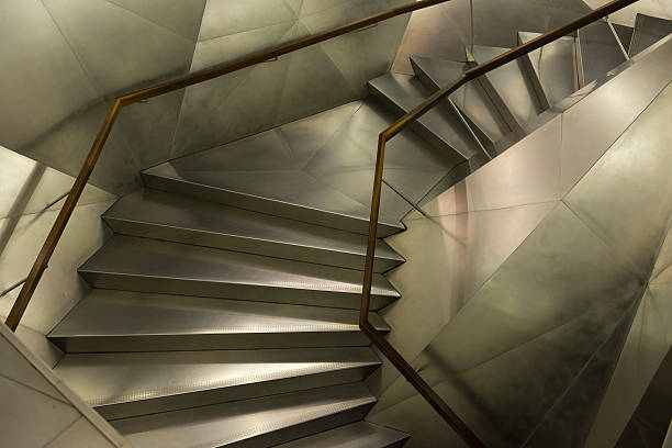 istock Metal Staircase in a modern building in Madrid 467582429