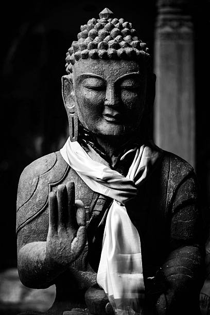 istock Buddha statue in black and white 467582720