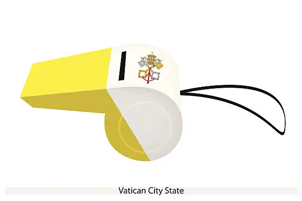 Vector illustration of Beautiful Whistle  Vatican City State