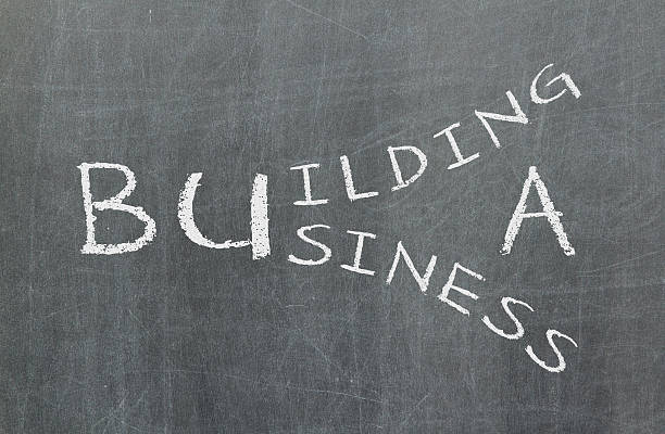 istock Building a business written on chalkboard 467584333