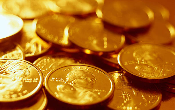 istock Pile of the US coins 467587126