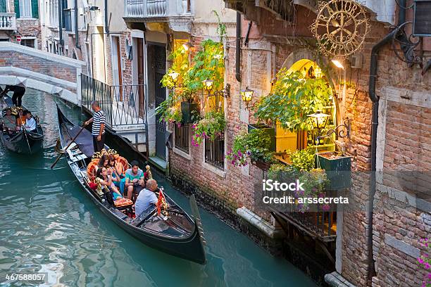 Tourists In A Gondola Stock Photo - Download Image Now - Family, Italy, Venice - Italy