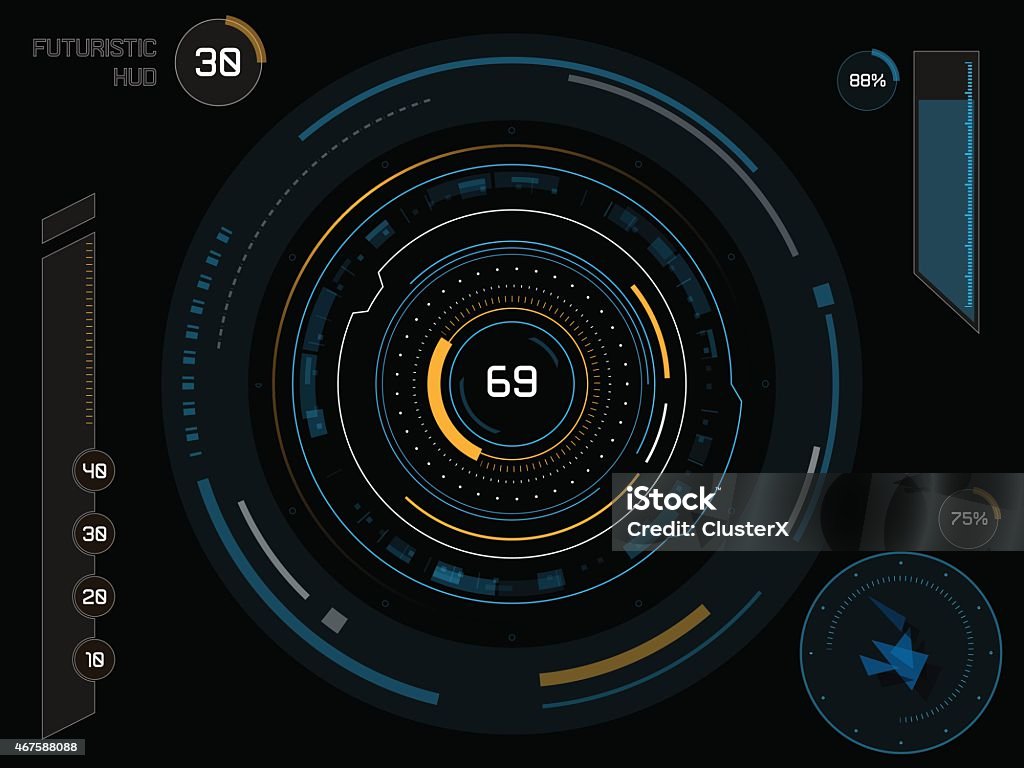 Futuristic Gui Interface Futuristic Graphic User Interface Stock Illustration - Download Image ...
