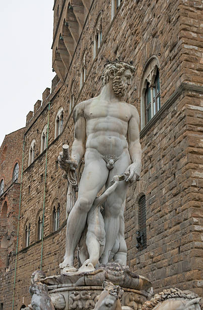 istock Statue of Neptune in Florence, closeup 467588364