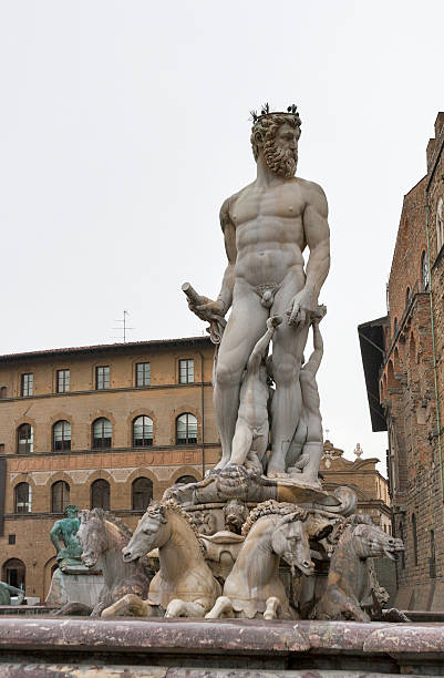 istock Statue of Neptune in Florence, closeup 467589058