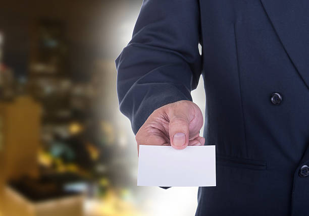 istock Businessman give a business card 467589844