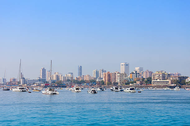 Mumbai skyline view from Marine Drive in Mumbai, India