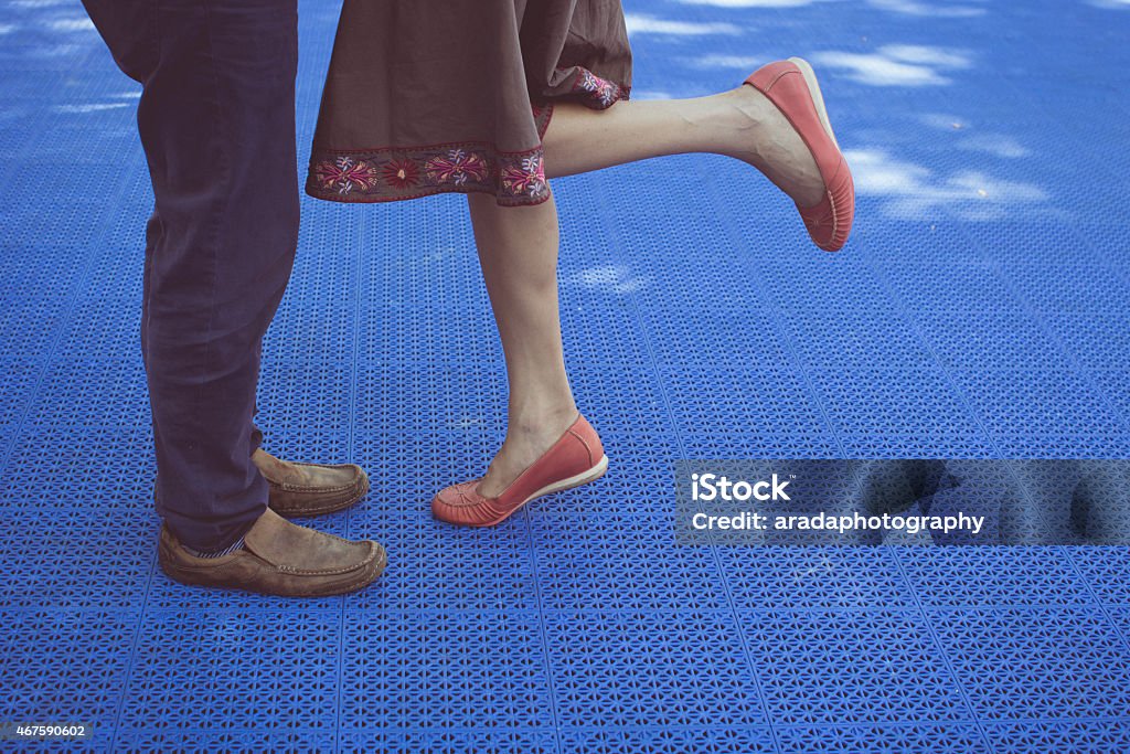 Male and female legs 2015 Stock Photo