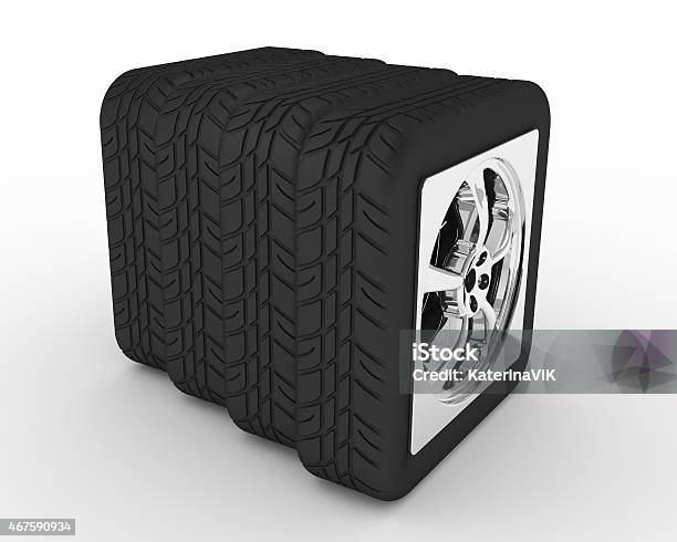 Car Wheel Stock Photo - Download Image Now - 2015, Aluminum, Black Color