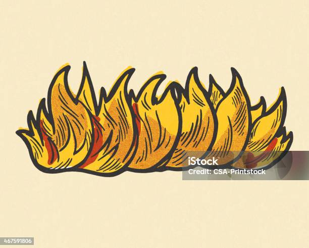 Flames Stock Illustration - Download Image Now - Fire - Natural Phenomenon, 2015, Bonfire