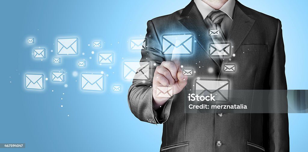 Uomo d'affari concetto di e-mail - Foto stock royalty-free di Comunicazione