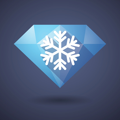 Illustration of a diamond icon with a snow flake