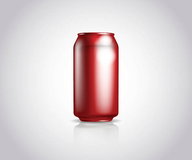 istock Red metal can. Vector illustration of cold drink can isolated. 467595552