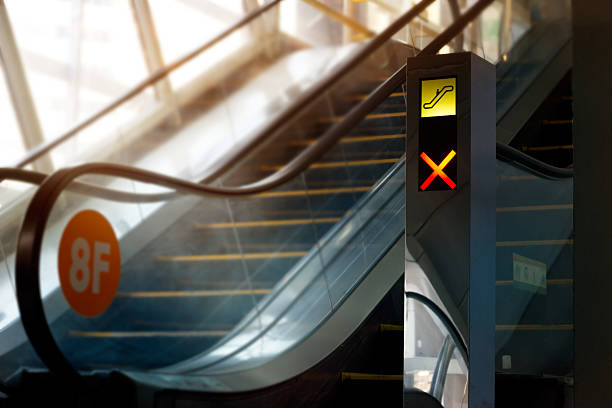 escalator in the department store, defocused