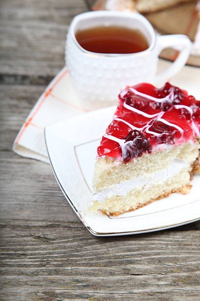 istock Cup of tea and piece of cake 467599088