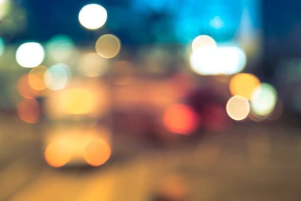 istock Abstract background of bokeh light at city night 467599888