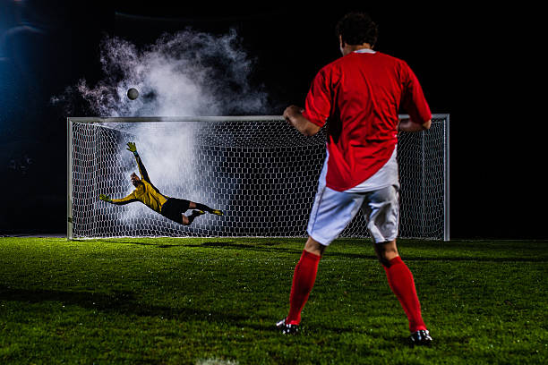 istock Soccer Player Shooting At Goal 467603760