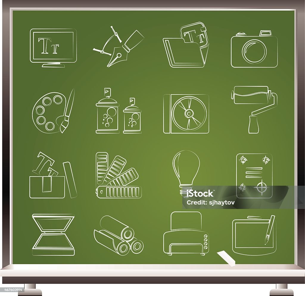 Graphic and website design icons Graphic and website design icons - vector icon set 2015 stock vector