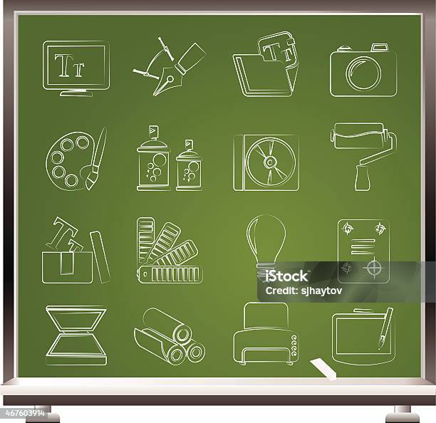 Graphic And Website Design Icons Stock Illustration - Download Image Now - 2015, Art, Art And Craft