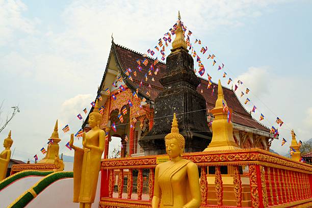 istock Buddhist temple Wat That in Vang Vieng, Laos 467604128