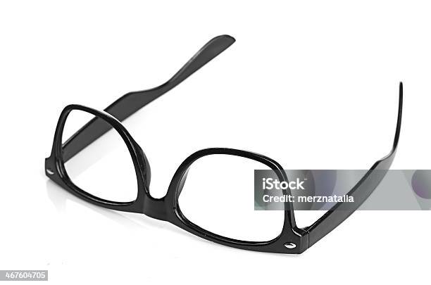 Schwarz Brille Auf Weißem Hintergrund Stockfoto und mehr Bilder von Brille - Brille, Bilderrahmen, Linse - Optisches Gerät