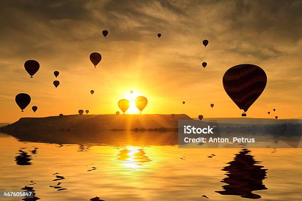 Balloons In Cappadocia At Dawn Sky Background Stock Photo - Download Image Now - Activity, Adventure, Anatolia