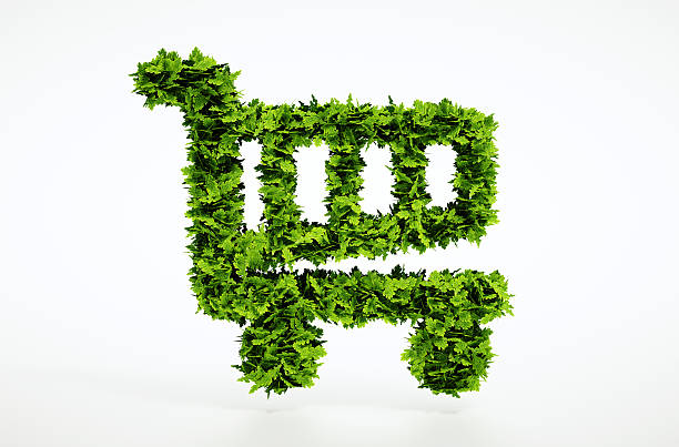 istock Eco shopping cart sign 467606116
