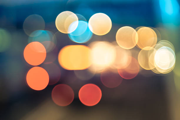 istock Abstract background of bokeh light at city night 467606398