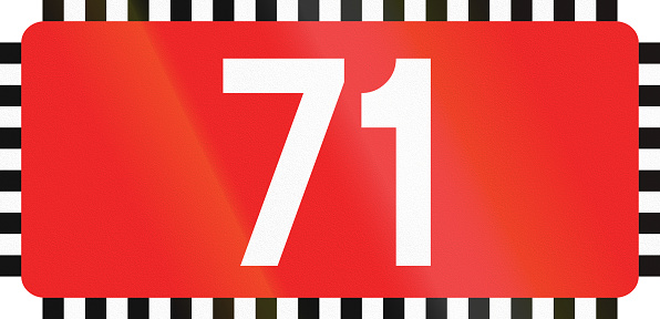 Polish sign for direction to national road 71.