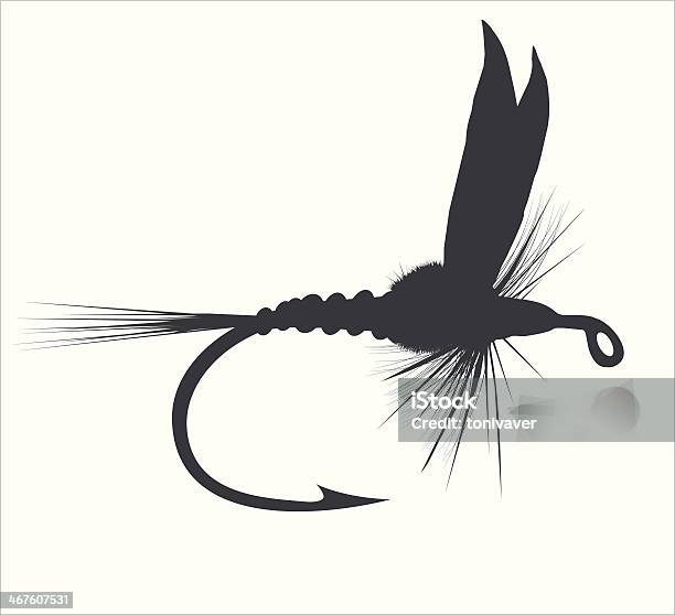 Ilustración de Pesca Con Mosca y más Vectores Libres de Derechos de Pesca con mosca - Pesca con mosca, Anzuelo de pesca, Mosca - Insecto