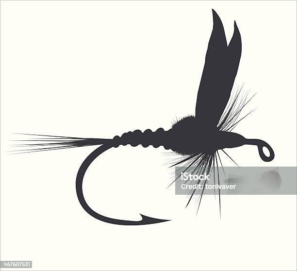 Pêche À La Mouche Vecteurs libres de droits et plus d'images vectorielles de Pêche à la mouche - Pêche à la mouche, Hameçon, Voler