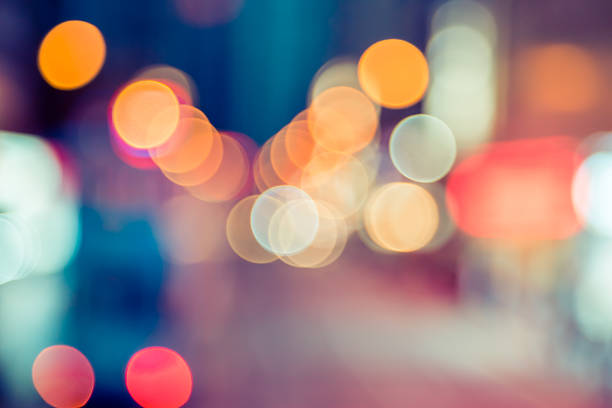 istock Abstract background of bokeh light at city night 467612354