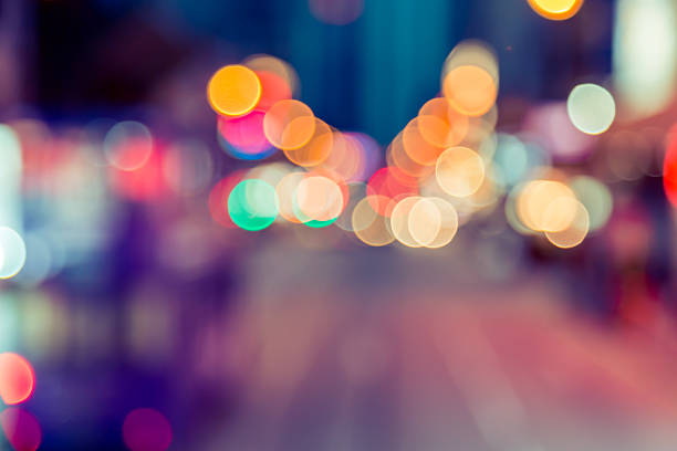 istock Abstract background of bokeh light at city night 467612360