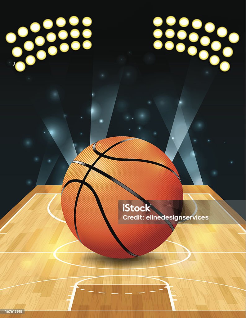 Vettore campo da basket - arte vettoriale royalty-free di Basket