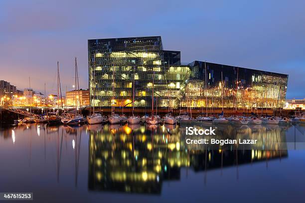 Harpa Islandii Reykjavik - zdjęcia stockowe i więcej obrazów Architektura - Architektura, Bez ludzi, Brzask