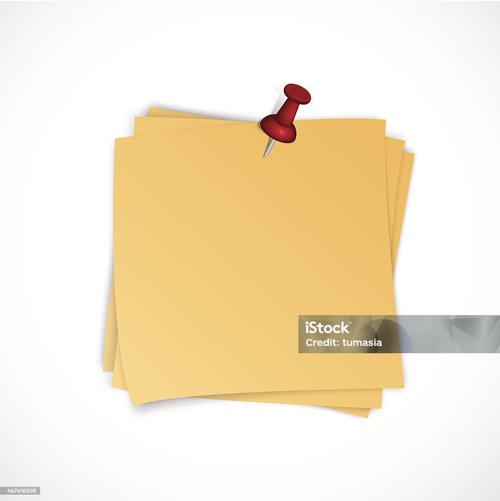 Note Stacking Pin Vector Note Paper Stack With Pin Stock Illustration - Download Image ...