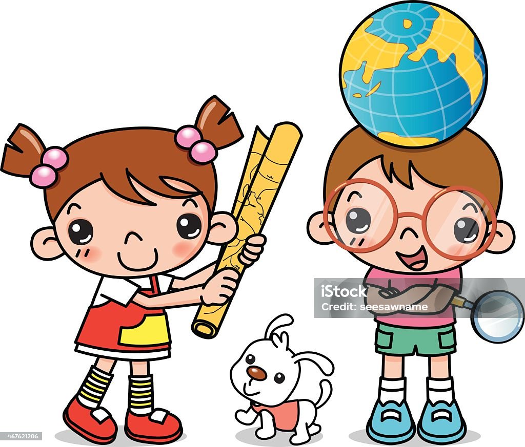 Children Learn Map Stock Illustration - Download Image Now - 2015 ...