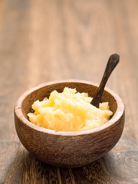 rustic indian ghee close up of a bowl of indian ghee clarified butter stock pictures, royalty-free photos & images