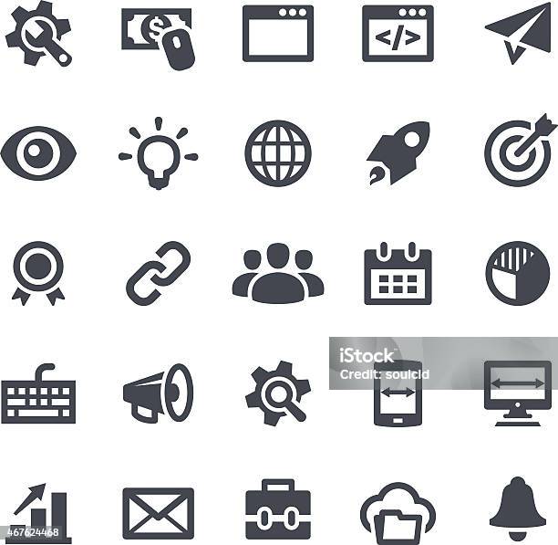 Seo Icons Stock Illustration - Download Image Now - Icon Symbol, Web Address, Rocketship