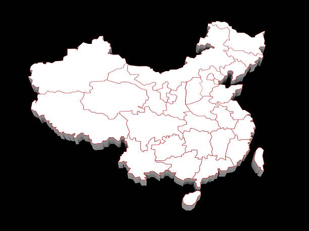 3d illustration of the provinces china