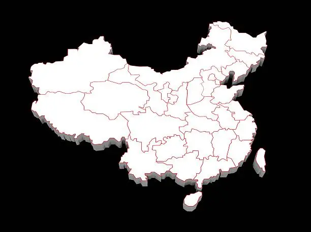 Photo of 3d illustration of the provinces china