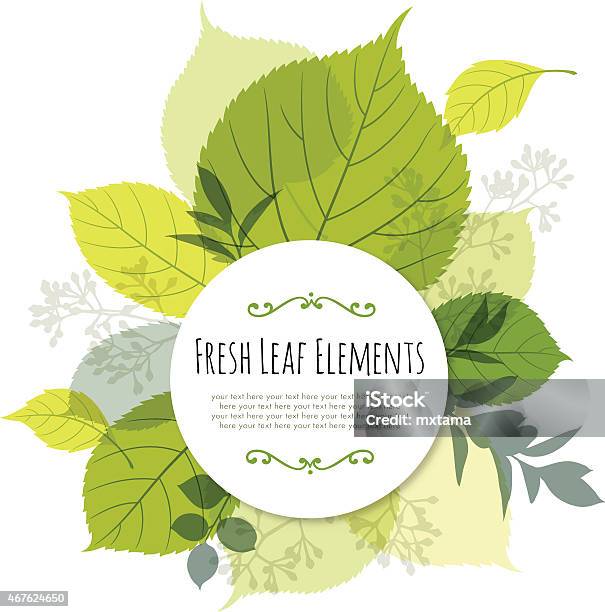 Modern Leaf Design With Copyspace Stock Illustration - Download Image Now - Leaf, Backgrounds, Nature