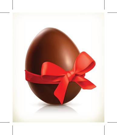 Chocolate easter egg, eps10 vector illustration contains transparency and blending effects.