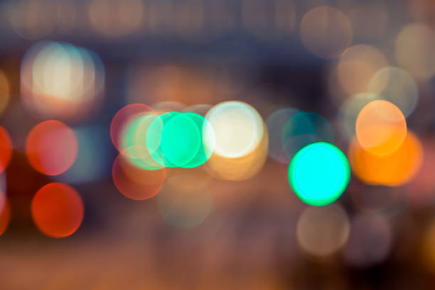 istock Abstract background of bokeh light at city night 467628424
