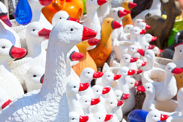 istock Flock of gypsum geese 467628494